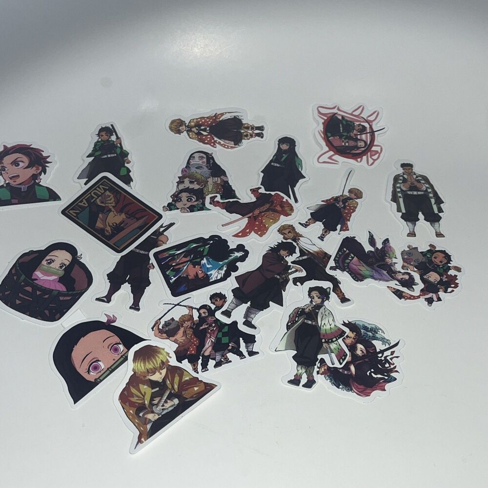 20 Count Demon Slayer Stickers Pack Anime Sticker Pack